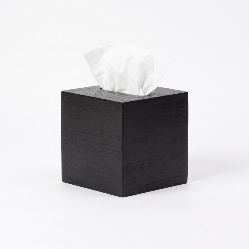 Black Wood Tissue Box