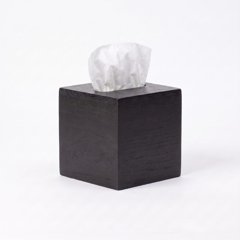 Black Wood Tissue Box