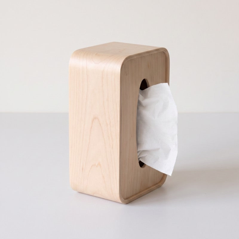Curved Wood Tissue Box