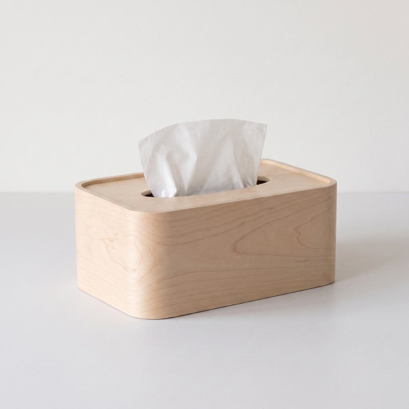 Curved Wood Tissue Box