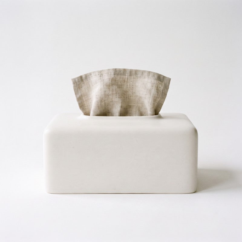 White Ceramic Tissue Box
