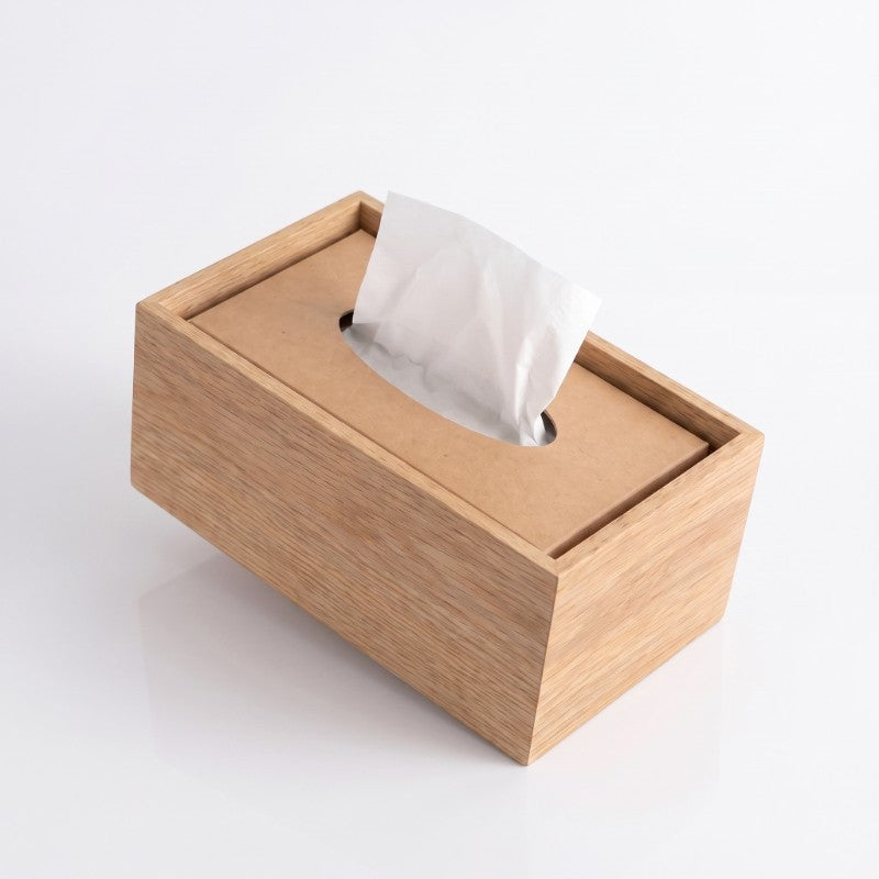 Oak Wood Tissue Box