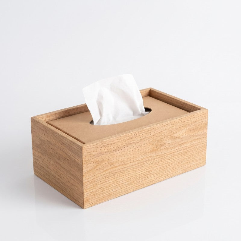 Oak Wood Tissue Box