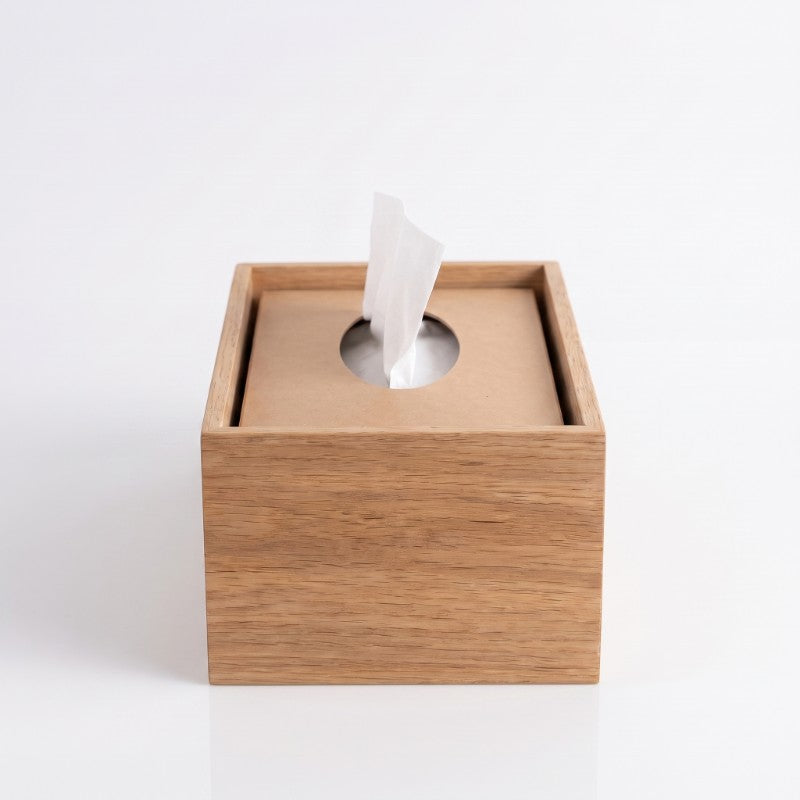 Oak Wood Tissue Box