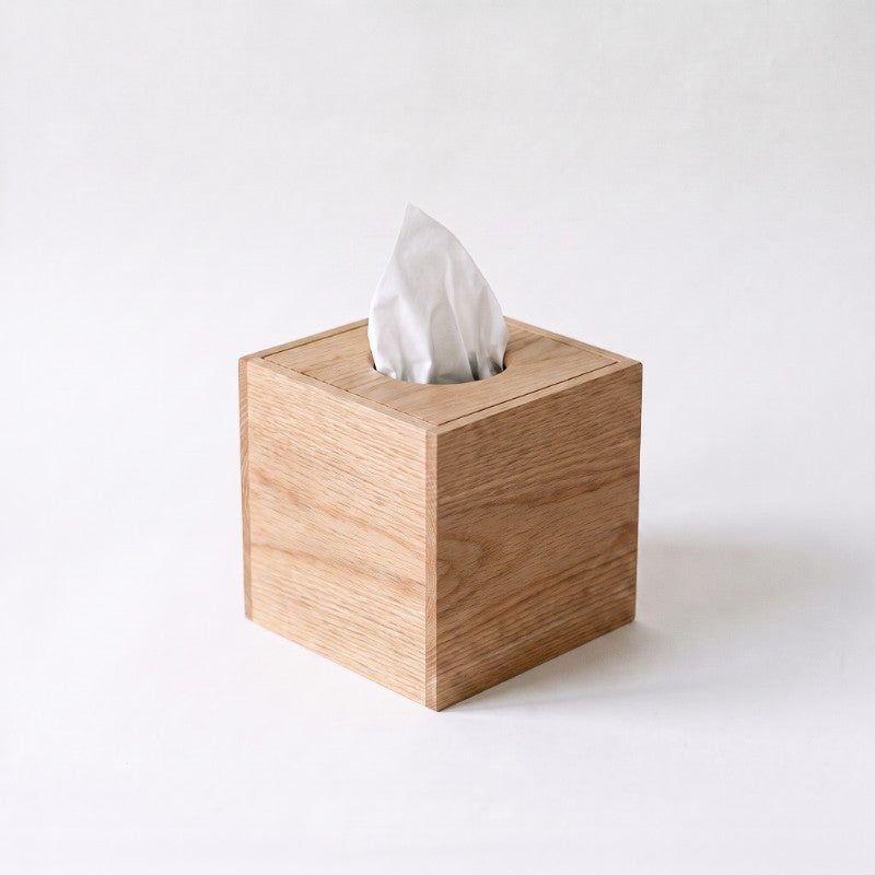 Oak Cube Tissue Box